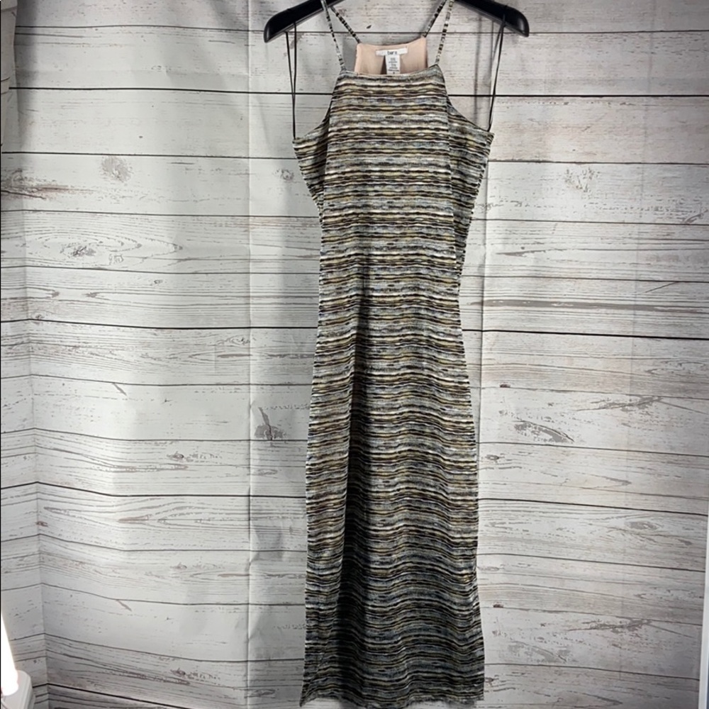 Bar III Dusty Olive Marled Knit Long Maxi Dress Size S
